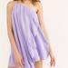 Free People Dresses | Free People 2019 Cool Off Mini Dress Nwt | Color: Purple/White | Size: Xs