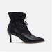 Coach Shoes | New Coach Wynie Cinched Black Leather Stiletto Bootie Sz 5 / 35.5 B | Color: Black | Size: 5