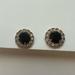Kate Spade Jewelry | Black & Clear Gold Earring Studs | Color: Black/Gold | Size: Os