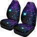 Diaonm Cosmic Starry Sky Car Seat Covers Floral Vintage Seat Covers for Cars Girly Front Bucket Seat Covers Automotive Seat Cover Accessories Front Seat Only Universal Fit Most Car Truck SUV