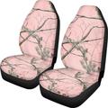 Diaonm Car Seat Covers for Women Men Forest Hunting Branch Pink Seat Covers for Cars for Women Purple Car Accessories Front Seats Cover 2pcs Auto Seat Protector Car Mat Covers Interior