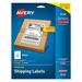 Avery Printable Shipping Labels 5.5 x 8.5 White 50 Blank Mailing Labels (8126)