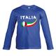 Supportershop – T-Shirt Italien blau, Langarm, Kinder, Fußball 12 Jahre blau