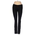 Hudson Jeans Jeggings - Mid/Reg Rise Skinny Leg Denim: Black Bottoms - Women's Size 24 - Black Wash