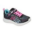 Skechers Girls Jumpsters Wishful Star Junior - Black Mixed Material - Size UK 10.5 Kids