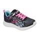 Skechers Girls Jumpsters Wishful Star Junior - Black Mixed Material - Size UK 10.5 Kids