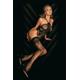 Ballerina Abbi Patterned Hold Ups Colour: Black, Size: L-XL