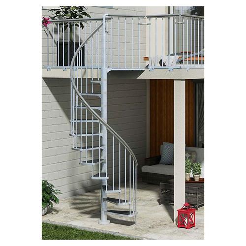 DOLLE Außentreppe Gardenspin mit Trimax-Stufen Gartentreppe Wendeltreppe, 287-329 cm, 125 cm