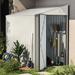 AECOJOY 4. ft. W X 7 ft. D Metal Lean-To Storage Shed 81.0 H x 50.6 W x 84.3 D in White | 4' 2 3/5" W X 7' 3/10" D X 6' 9" H | Wayfair 16233WH-W02