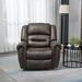 Leather Power Lift Recliner Heated Zero Gravity Massage Chair with storage pockets