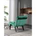 Accent Living Room Chair Leisure Chair with Rubber Wood Legs, Curved Armless Chairs Living Room Chairs for Small Spaces