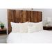 Loon Peak® Ashleah Solid Wood Panel Headboard Wall Leaner Style Wood in White/Brown | 58 H x 55.5 W x 2 D in | Wayfair