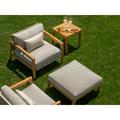 NewAge Products Outdoor Lakeside Patio Chair w/ Ottoman & Sunbrella Cushions Wood in Gray | 28 H x 34 W x 37 D in | Wayfair 91423