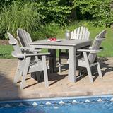 Dovecove Everton Square 4 - Person 42" Long Outdoor Dining Set Wood/Plastic in Gray | Wayfair 5038AB6C42DE4CA8AE2B501A22689C63