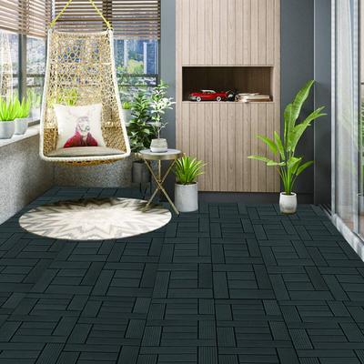 11 Stück wpc Terrassenfliesen Holzoptik, Fliese klicksystem Terrassendielen Bodenfliese Klickfliese Image