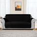 The Twillery Co.® Ayalisse Quilted Reversible Box Cushion Sofa Slipcover Polyester in Black | 40 H x 78 W x 22 D in | Wayfair