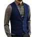 Menâ€˜s V-Neck Suit Vests Fashion Formal Slim Fit Business Herringbone Dress Waistcoat for Tuxedo Wedding Party