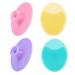 Tutuviw Super Soft Silicone Face Cleanser and Massager Brush Manual Facial Cleansing Brush Handheld Mat Scrubber For Sensitive Delicate Dry Skin (Pack of 12)