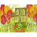 Wildon Home® Trick or Treat House by Jessica Mingo - Wrapped Canvas Print Canvas in Green/Orange/Red | 12 H x 16 W x 1.25 D in | Wayfair