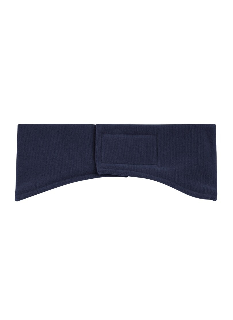 Stirnband TRIGEMA "TRIGEMA Fleecestirnband", Damen, Gr. 2, blau (navy), Kunstfaser, Sportlich, Mützen Image