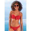 Bügel-Bandeau-Bikini-Top LASCANA "Cana" Gr. 40, Cup E, rot Damen Bikini-Oberteile Ocean Blue