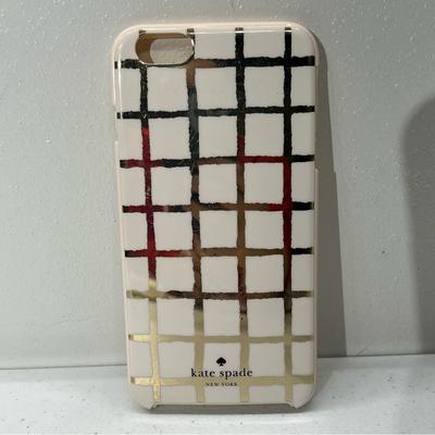Kate Spade Accessories | Kate Spade New York Grid Case Iphone 6 Plus 6s Plus Gold | Color: Cream/Gold | Size: Os