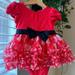 Disney Dresses | Gorgeous Disney Baby Outfit Minnie Mouse Red Dress Nwot Sold Out Disney World | Color: Black/Red | Size: 9-12mb