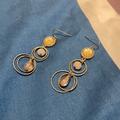 Urban Outfitters Jewelry | 4/$20 Urban Outfitters Gold Circle Earrings | Color: Gold/Yellow | Size: Os
