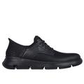 Skechers Men's Slip-ins: Garza - Gervin Slip-On Shoes | Size 8.0 | Black | Leather/Synthetic