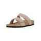 Sandale CRUZ "Liland" Gr. 37, braun (hellbraun) Damen Schuhe Pantolette Schlappen Flats mit praktischem Klettverschluss