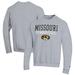 Men's Champion Gray Missouri Tigers Gymnastics Stack Powerblend Pullover Sweatshirt