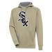 Men's Antigua Khaki Chicago White Sox Victory Pullover Hoodie