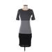 Lularoe Casual Dress - Sheath: Gray Color Block Dresses - Women's Size 2X-Small