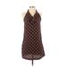 Seventh Day Casual Dress - Shift: Black Polka Dots Dresses - Women's Size Small