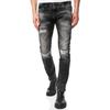 Straight-Jeans RUSTY NEAL "YAMATO", Herren, Gr. 33, US-Größen, grau (dunkelgrau), 98% Baumwolle, 2% Elasthan, mehrfarbig, casual, Jeans, mit farblich abgesetzten Nähten