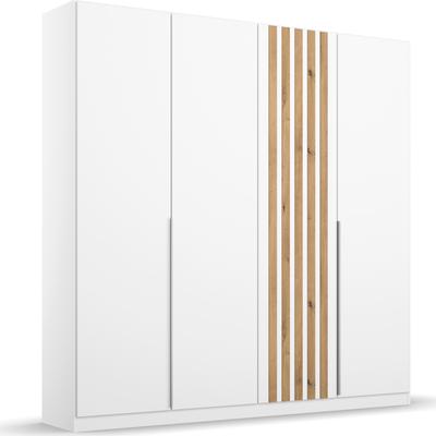 Drehtürenschrank RAUCH "Kleiderschrank Schrank Garderobe Garderobenschrank LAMELLA", weiß (alpinweiß, eiche artisan), B:181,0cm H:210,0cm T:54,0cm, Holzwerkstoff, Schränke, elegante Lamellen-Auflage in 3D Akustikpaneel Optik MADE IN GERMANY Image