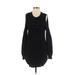 J.O.A. Just One Answer Casual Dress - Sweater Dress: Black Dresses - Women's Size Small