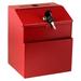 AdirOffice Wall Mountable Steel Locking Suggestion Box, w/ Suggestion Cards Steel in Red | 8.5 H x 7.1 W x 3.4 D in | Wayfair 631-01-RED-PKG