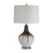 Latitude Run® Larreon 26" Glass Table Lamp Glass/Linen in Black/Brown/White | 26 H x 15 W x 15 D in | Wayfair 8602DFBA93DF4F55B89C43EE110EB5A9