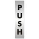 Stewart Superior Acrylic Push Sign Brushed Aluminium 190x45mm -