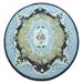 Blue/White 96 x 96 x 0.75 in Area Rug - Bloomsbury Market Hand Tufted Wool Handmade Oriental Round Area Rug Wool | 96 H x 96 W x 0.75 D in | Wayfair