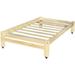 Ebern Designs Avajane Twin Standard Bed Wood in Brown/Green | 15 H x 43 W x 81 D in | Wayfair 3356A4D442D849EA8897539D13D97BEF