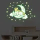 Papier peint girafe lumineux pour chambre de bébé autocollant mural dessin animé brille dans le