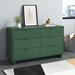 Wade Logan® Azur 6 Drawer 55.11" W Double Dresser Wood in Green | 31.89 H x 55.11 W x 17.71 D in | Wayfair C52AB1BA82BA4BF3A35D3BC212CEF01E