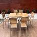 Wildon Home® Idrak Rectangular 6 - Person 59.06" Long Aluminum Outdoor Dining Set Wood/Metal in Brown/Gray | 59.06 W x 32.28 D in | Wayfair