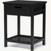 Ebern Designs Jiro 1 - Drawer Nightstand Wood in Black | 20.2 H x 15.75 W x 13.78 D in | Wayfair 050A4CFD7E474C5DA8D66A3356DFD736