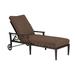 Woodard Andover 84" Long Reclining Single Chaise Lounge w/ Cushion Metal in Black | 21.75 H x 31 W x 84 D in | Outdoor Furniture | Wayfair