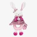 Doudou Et Compagnie Girls Pink Plush Bunny Rattle (21Cm)
