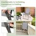 Costway 4pcs Patio Folding Portable Dining Chairs Metal Frame Armrests - See Details