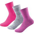 Devold Kinder Daily Light 3er Pack Socken (Größe 28 , pink)